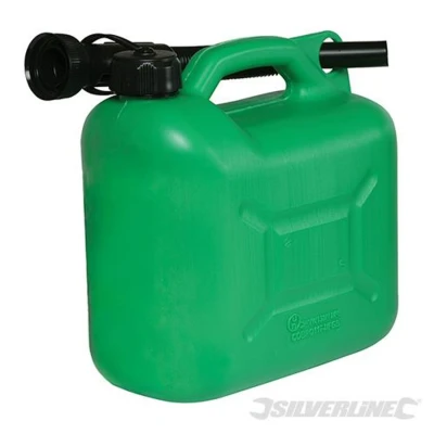 Image of Silverline Plastic Fuel Can 5Ltr Green