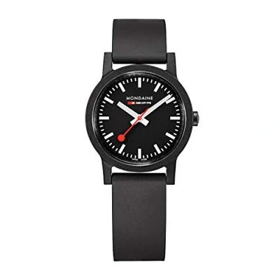 Image of Mondaine Essence Wrist Watch Unisex Black Mens MS1.32120.RB Watches for Men and Women
