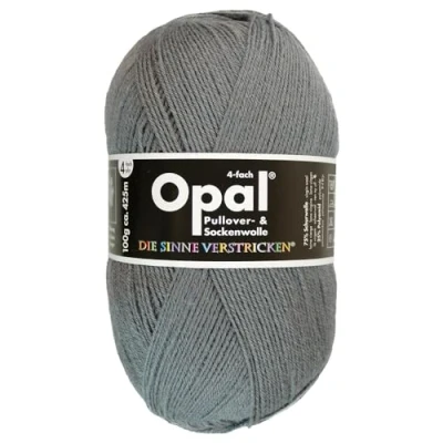 Image of Frida&#039;s Wollhaus Opal 100 g Plain 4 Ply Sock Yarn Stockings Knitting Felt Free Wool 35 Colours (9936 Smoke)