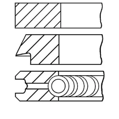 Image of 71718185 Piston Ring Kit GOETZE ENGINE 08 124000 00 82mm ALFA ROMEO: 147, 156 Sportwagon, 159 Saloon, FIAT: BRAVO 2, Punto II Hatchback