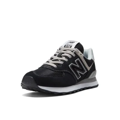 Image of New Balance WL574 Trainers black, Women&#039;s, Size: 7, Black Leather and textile