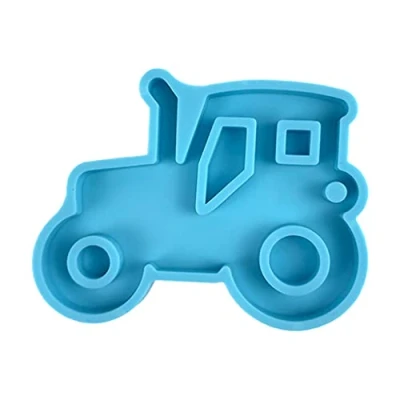 Image of lijun Car Series Keychain Epoxy Resin Mold Shiny Glossy Tractor Pendant Silicone Mould