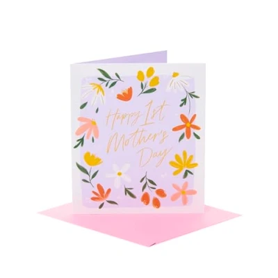 Image of UK Greetings First Mother&#039;s Day Card Floral Design