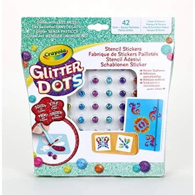 Image of Crayola Glitter Dots Stencil Stickers