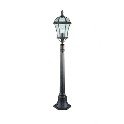 Image of Capri 1 Light Outdoor Bollard Rustic Brown IP43, E27