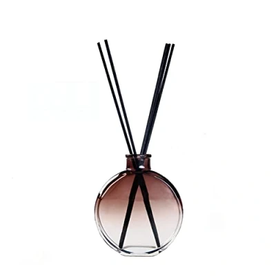 Image of 1Pcs 150ml/5oz Empty Refillable Glass Diffuser Bottles Aromatherapy Jar Container Fragrance Accessories Use for DIY Replacement Reed Sticks Sets Essential Oils Crafts Decor Brown Gradient