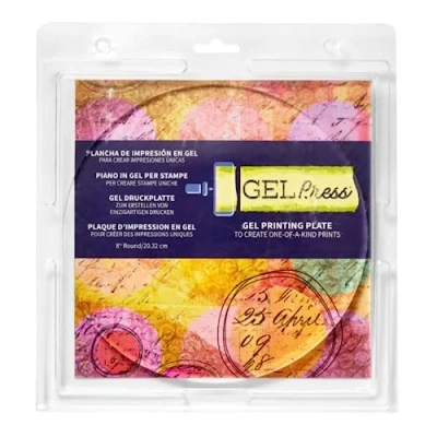 Image of Gel Press Monoprinting Print Plate 8 Circle (20.3 cm) Printmaking Supplies Reusable Printing Plates for Art Card Making, Scrapbooking, Journaling, Arts &amp; Crafts