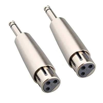 Image of Jopto 2PCS XLR to Female 6.35mm Jack Lead Plug Mono Cable Coupler Adapter 1/4Inch Male TRS Gender Changer F 3 Pin Stereo Audio Microphone Converter Connector
