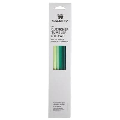 Image of Stanley Reusable Quencher Straws 4 Pack of BPA Free, for Clean Drinking Perfect Stanley&#039;s 30oz Tumblers Green