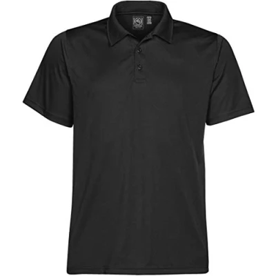 Image of Stormtech Men&#039;s Eclipse H2x Dry Pique Polo Shirt, Black, XXL