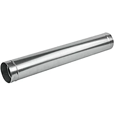 Image of Metal Rigid Pipe Galvanised Steel Ventilation Tubing Chimney Liner Duct Tube 1000mm / 1m (160mm)