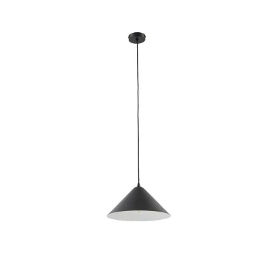 Image of Lindby Clarine pendant light, black/white, Ø 32 cm, metal