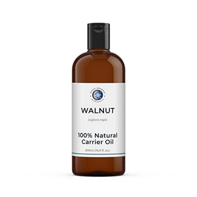 Image of Mystic Moments Walnut Carrier Oil 500ml Pure &amp; Natural Perfect For Hair, Face, Nails, Aromatherapy, Massage and Dilution Vegan GMO Free