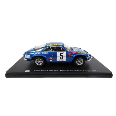 Image of OPO 10 Miniature car reproduced at 1/24 scale compatible for ALPINE RENAULT A110 1800 THERIER Rally de Portugal 1973 RVQ15
