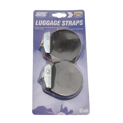 Image of Maypole 6072 2.5m Luggage Straps (Pack of 2),Black