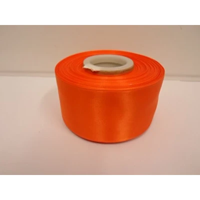 Image of 2 metres of 50mm Satin Ribbon Dark Pumpkin Orange Double Sided 50 mm 5cm 2&quot; Inch