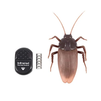 Image of Qoekacy Top Infrared Remote Control Mock Fake Ants/Cockroaches/Spiders RC Toy for Kids,Dark brown