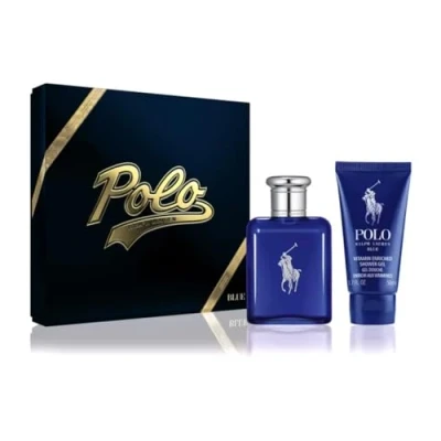 Image of Ralph Lauren Polo Blue Eau de Toilette 75ml Gift Set 2023 (Contains EDT and 50ml Shower Gel)