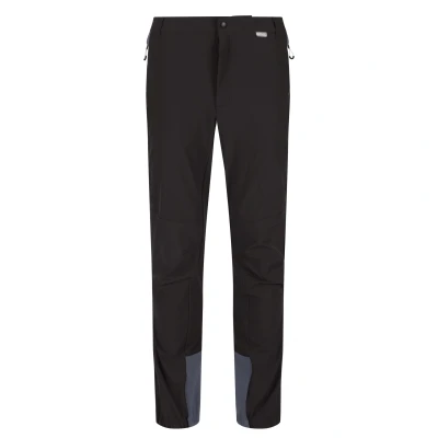 Image of Regatta Mens Mountain III Hiking Trousers (Black/India Grey) Multicolour Size 38 Regular