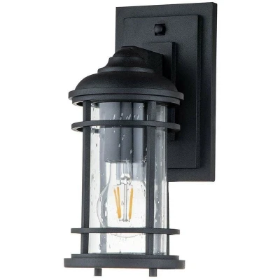 Image of Feiss Lighthouse Outdoor Wall Lantern Textured Black, IP44