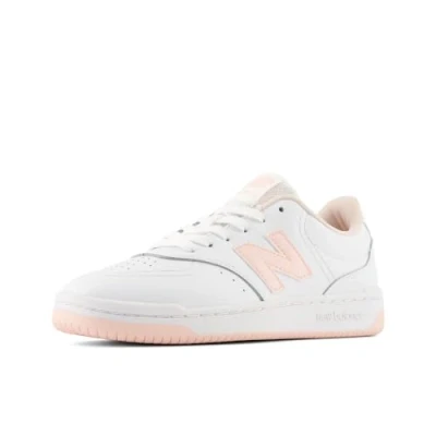 Image of New Balance Women&#039;s BB80 Sneaker, 6.5 UK White/Pink