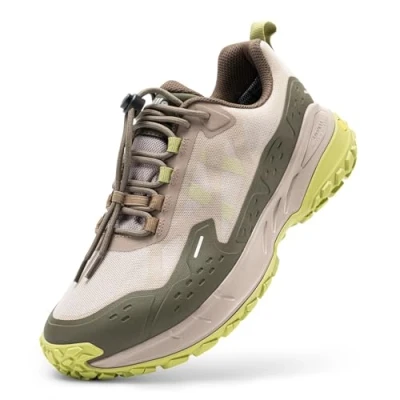 Image of FitVille Men’s Waterproof Hiking Shoes Extra Wide Width Non Slip Walking Outdoor Trekking Trainers X 8 UK Green