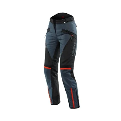 Image of Dainese Tempest 3 D Dry Lady Pants, Women&#039;s Motorcycle Touring Waterproof Membrane, Removable Thermal Interior, Knee Protectors, Ebony/Black/Red Lava, 38