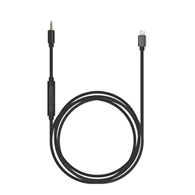 Image of Koss Utility Cord Lightning Cable, Works Series System, in Line Microphone and Remote, Mfi Certified, Black