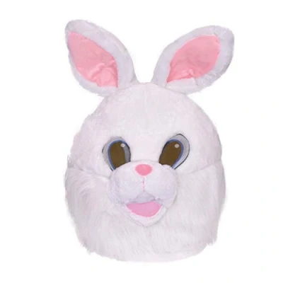 Image of Bristol Novelty BM561 Bunny Mask Mascot, Men, Women, White, one size