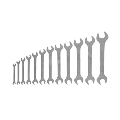 Image of GEDORE Double open end Spanner set, 12 pc. AF 6 32 mm, Metric, Flat, Matt chromed,