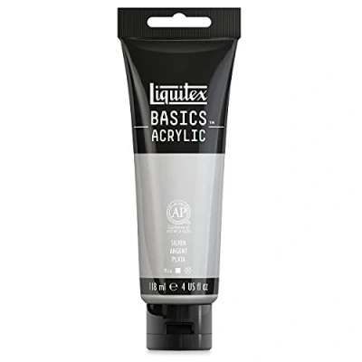 Image of Liquitex Basics Acrylic, 118 ml Tube Silver