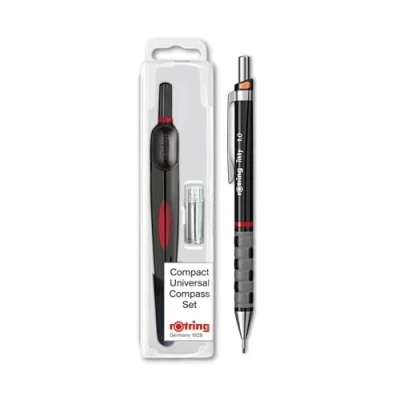 Image of rOtring Compact Universal Compass with Tikky Mechanical Pencil 1.00 mm