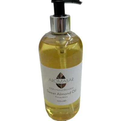 Image of Pure Sweet Almond Carrier Massage Oil 500ml Pump Dispenser Prunis Dulcis