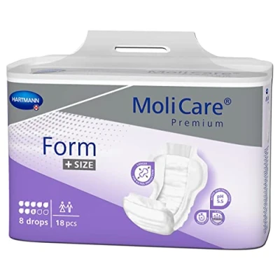 Image of MoliCare Premium Form +Size, to be Used with Fixpants, 8 Drops, Pack of 18