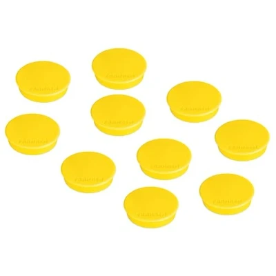 Image of Tacking Magnet Size 38 MM Adhesive Force 1500g Yellow 10 Pieces