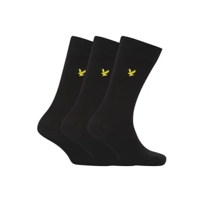 Image of Lyle &amp; Scott Mens 3 Pack Socks Angus Black One Size
