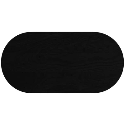 Image of vidaXL oval oak wood table top 100x50 dark brown coffee/side/bar use
