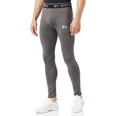 Image of MEETYOO Men&#039;s Kompressionshose Herren Compression Trousers, Grey 1, XXL