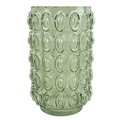 Image of Designer Glass Vases, 30cm Green Retro