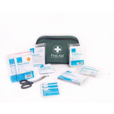 Image of Blue Dot Personal Use First Aid Kit in Zipped Bag, Green