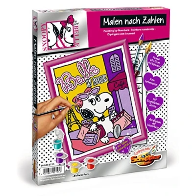Image of Schipper 609440725 Peanuts Belle a Paris Paint By Numbers Board