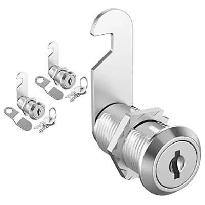 Image of inBovoga 2 Pack Cabinet Locks, 1 1/8&quot; Cam Lock Keyed Alike, Mailbox Secure Drawer Tool Box RV Storage Door, Zinc Alloy