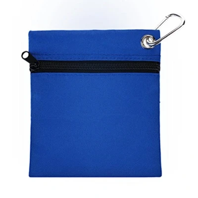 Image of VGEBY Golf Tee Pouch Zippered Ball Storage Bag Holder with Carabiner Golfing Accessories