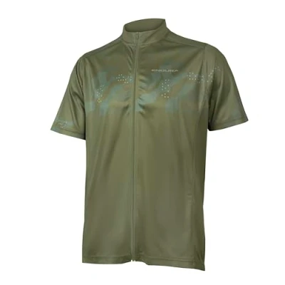 Image of Endura Men&#039;s Hummvee Ray Short Sleeve Jersey II, Olive Green, S