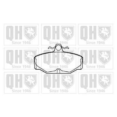 Image of 1111281, 1543375, 1637872, 1638880, 1648236 Brake pad set QUINTON HAZELL BP364 excl. wear warning contact FORD: Sierra Mk2 Saloon