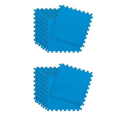 Image of Crystals Swimming Pool Floor Protector Ground Mat Durable Cloth for Pools Easy to Clean Pools, Inflatables, Paddling Blue (2 Pack)