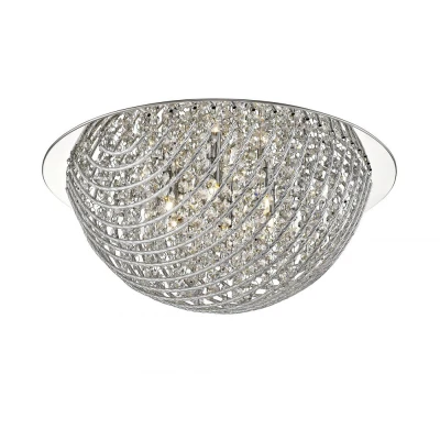 Image of Millie 6 Light Flush Chrome Ceiling Fitting
