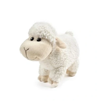 Image of lilizzhoumax Simulation Lamb Plush Toy 18cm/7, Stand Realistic Stuffed Animal Wild Cute Sheep Toy, Super Soft Home Decoration Toys, Gift for Friends and Kids white