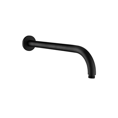 Image of Keenware KSA 182 Lunar Round Overhead Brass Shower Head Wall Outlet Arm Matt Black