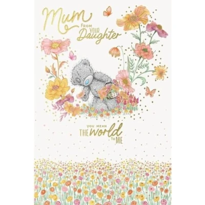 Image of Me to You Tatty Teddy Mother&#039;s Day Card From Your Daughter 6 x 9&quot; Official Collection
